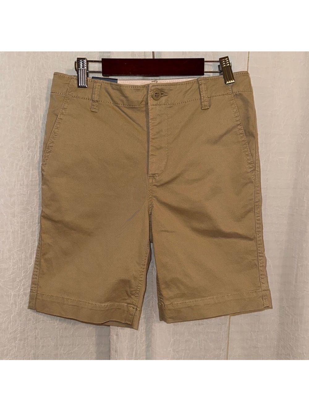 GAP 14 NWT Khaki Tan Cotton Adjustable Waist Stretch Shorts